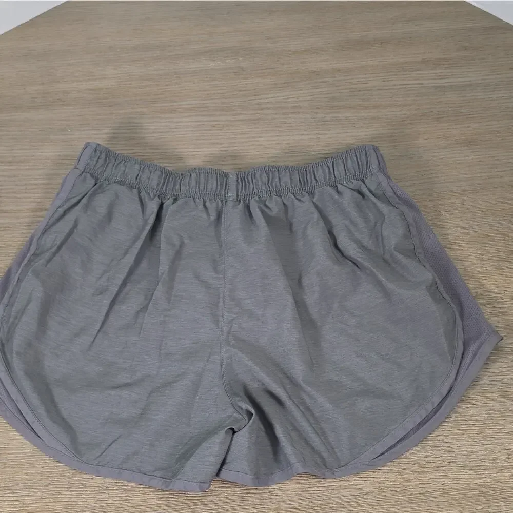 Nike Dri-FIT Women’s Gray Mesh Running Shorts w/ Liner Drawstring Lightweight